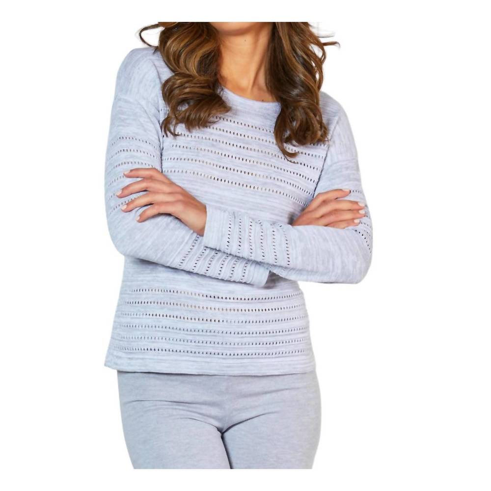 NEW FRENCH KYSS scoop neck top in slate